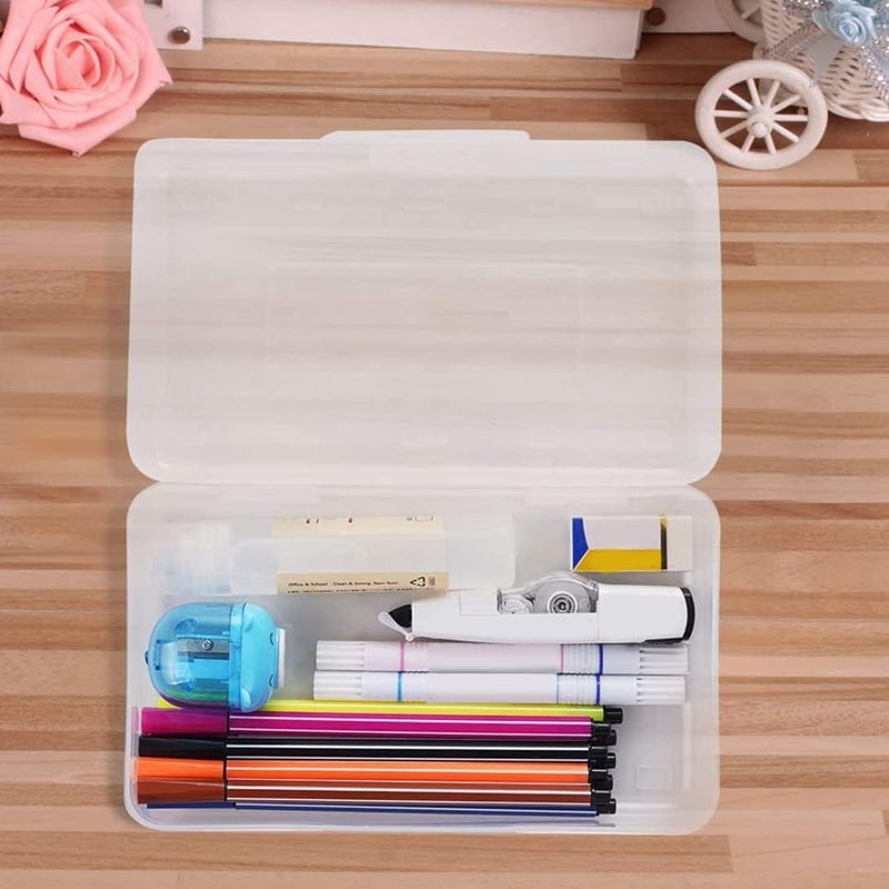 woobles Pencil Box, Pencil Pouch, Large Capacity Pencil Box, Clear Multi Purpose Pencil Box, Durable Plastic Pencil Box - Image 3